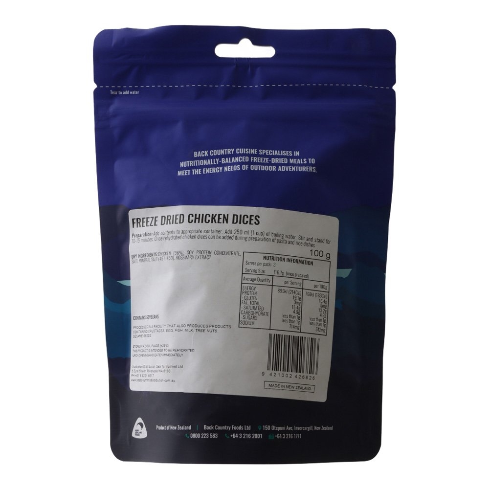 Back Country Cuisine Chicken Dices Gluten-Free