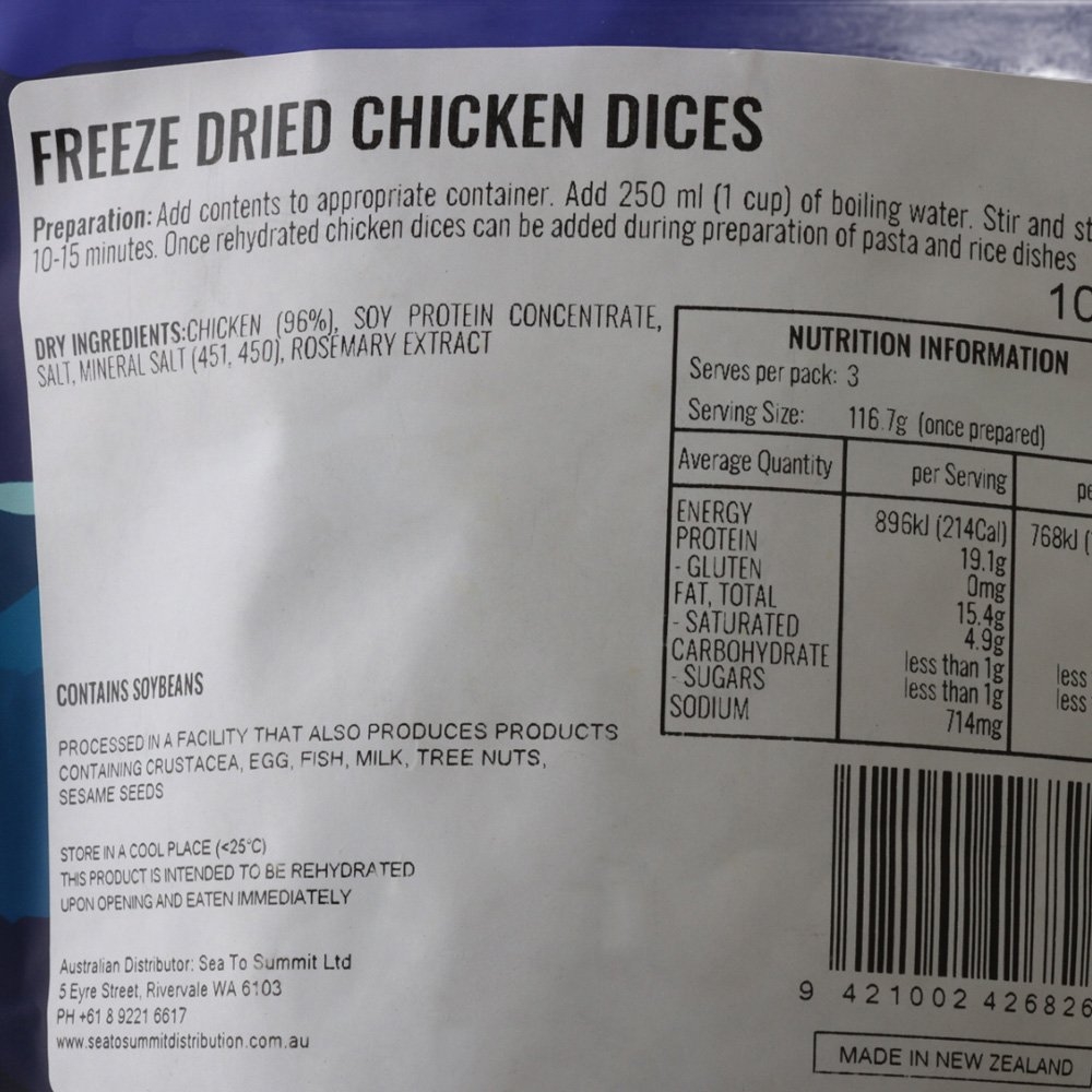 Back Country Cuisine Chicken Dices Gluten-Free