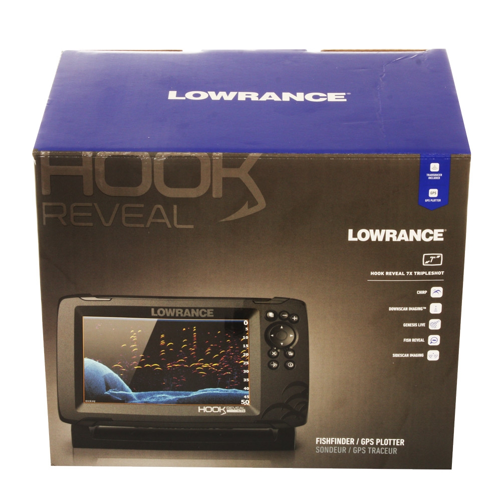 Lowrance HOOK Reveal 7x Fishfinder with TripleShot Transducer - Without Maps