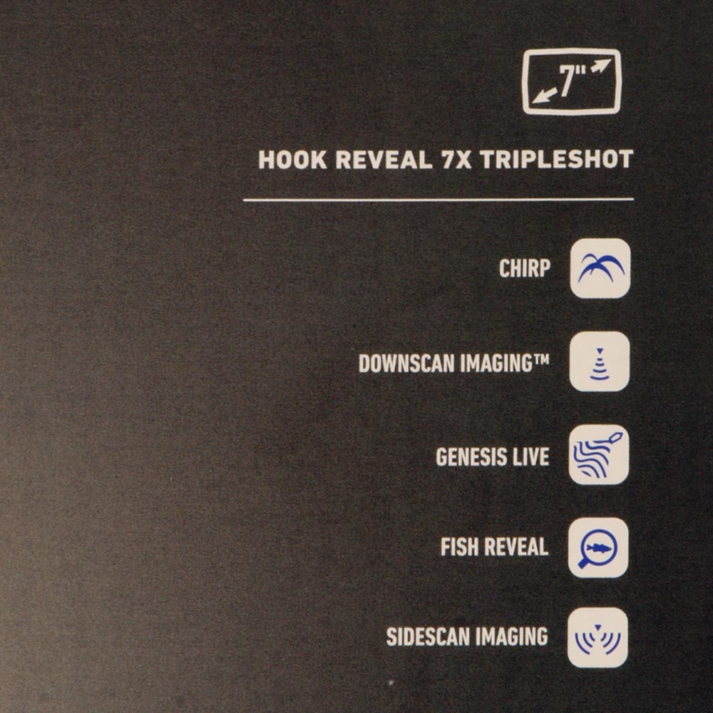 Lowrance HOOK Reveal 7x Fishfinder with TripleShot Transducer - Without Maps