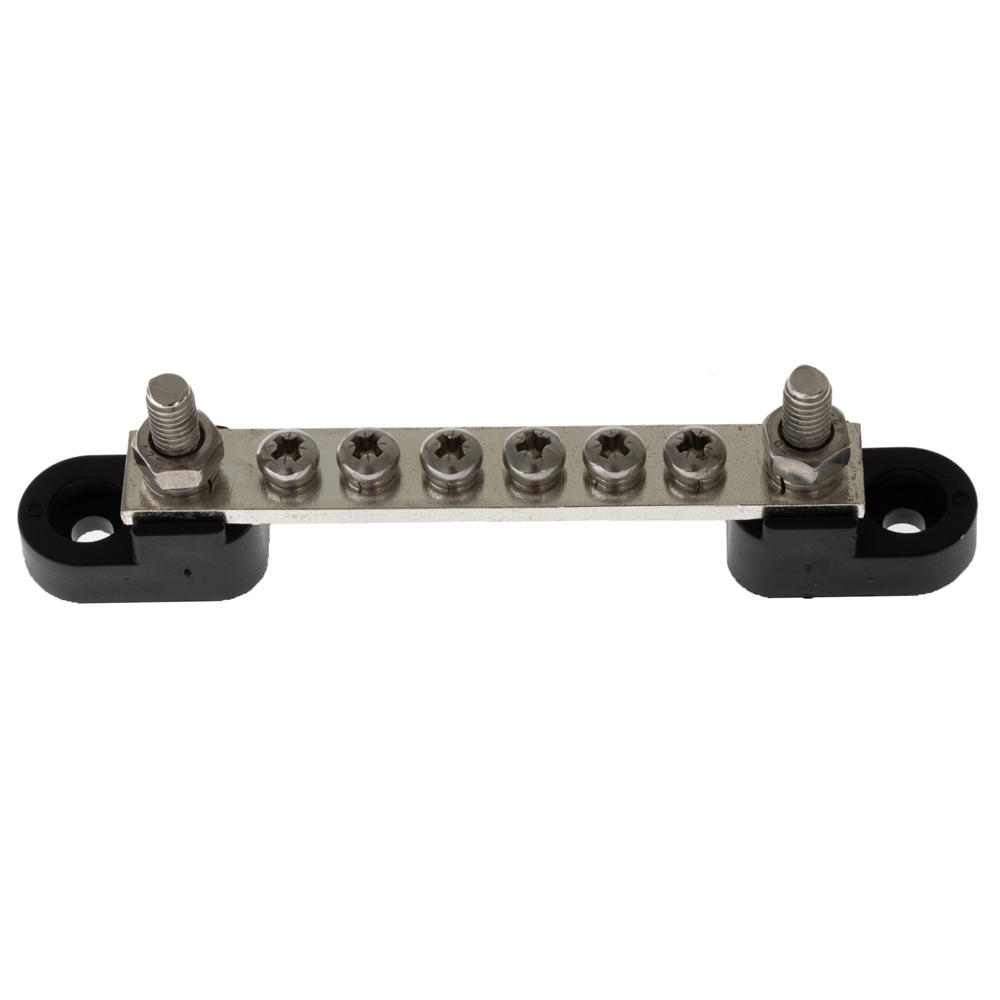 BEP 6-Way Buss Bar with 2 Input Studs 100A