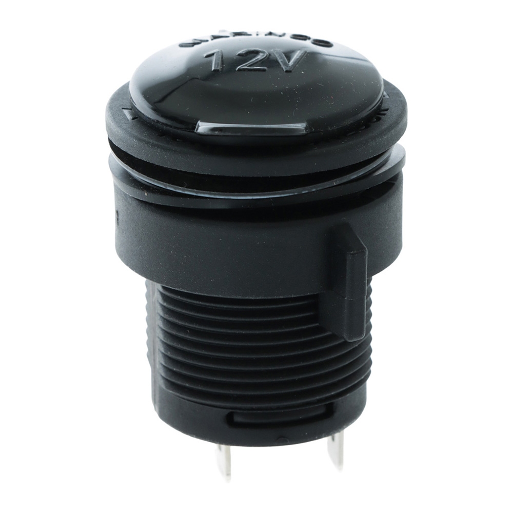 Marinco SeaLink Deluxe Receptacle with Gasket Black 12V