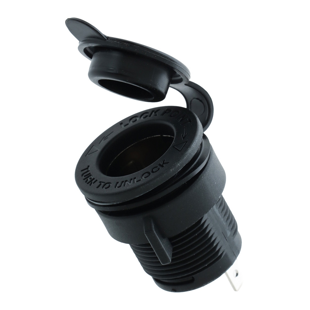 Marinco SeaLink Deluxe Receptacle with Gasket Black 12V