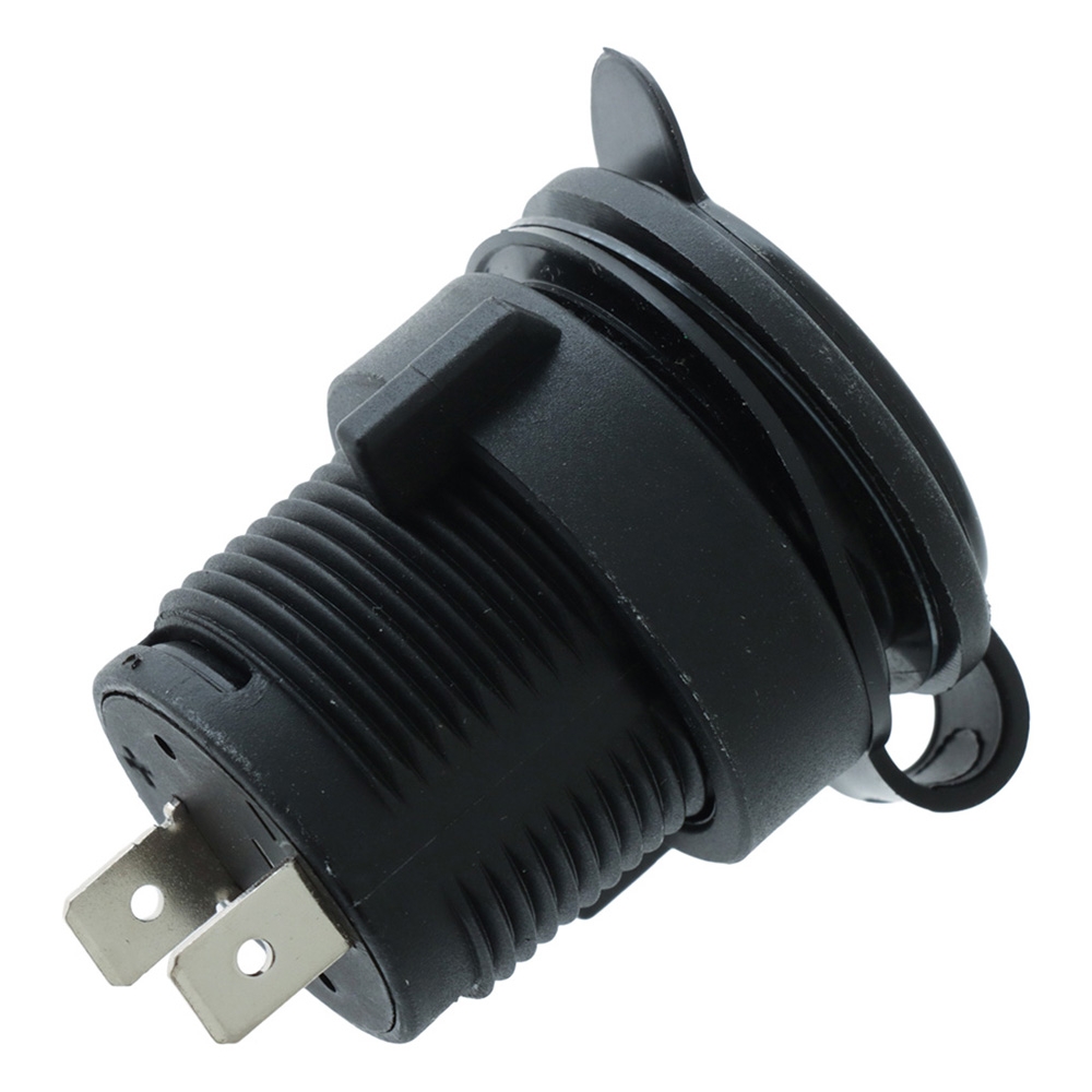 Marinco SeaLink Deluxe Receptacle with Gasket Black 12V