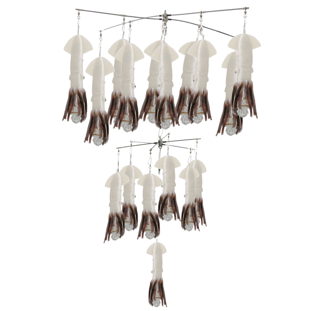 Bonze No Tangle Squid Dredge 2 Tier with Lights Humbolt