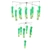 Bonze No Tangle Squid Dredge 2 Tier with Lights Green