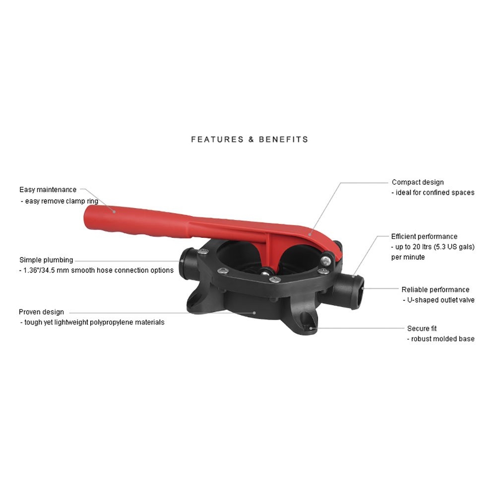 Seaflo Manual Bilge Pump Plastic 720GPH