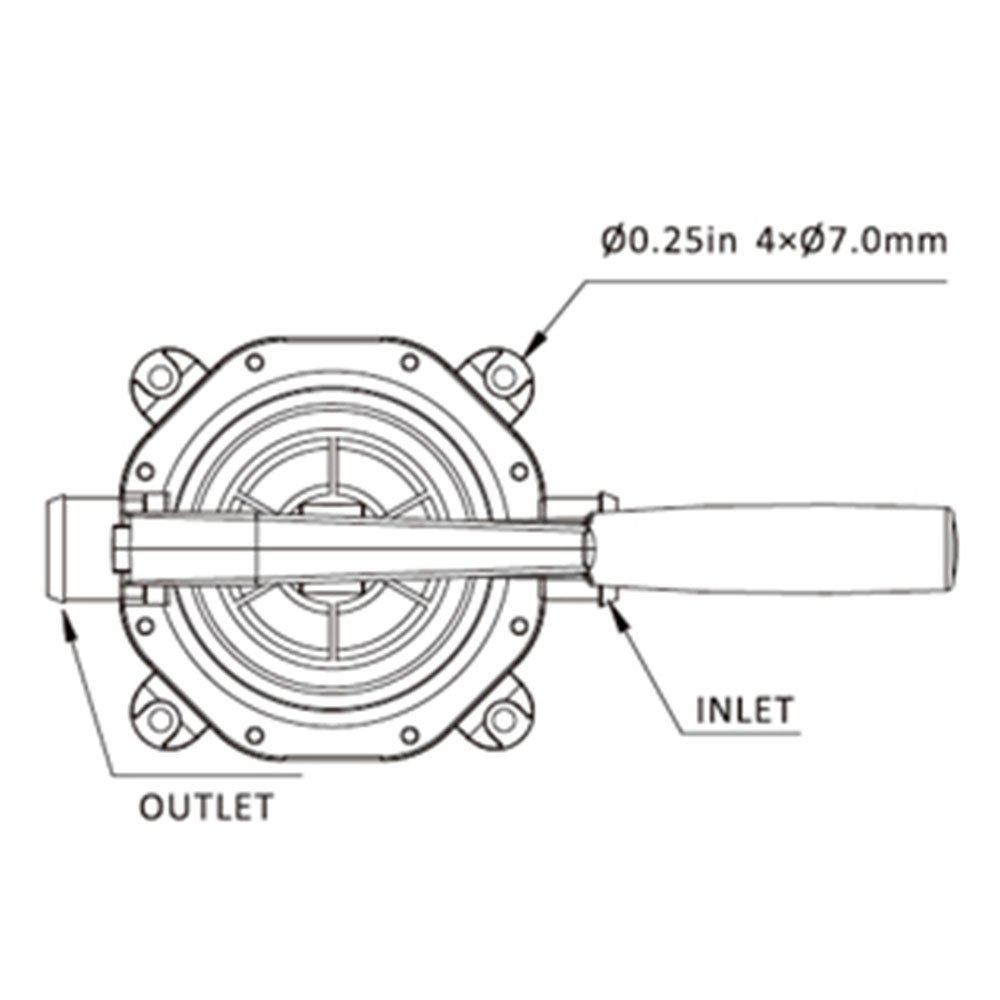 Seaflo Manual Bilge Pump Plastic 720GPH