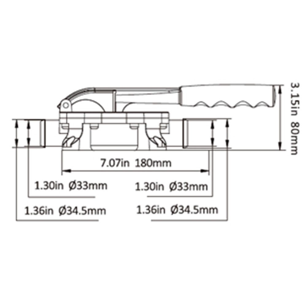 Seaflo Manual Bilge Pump Plastic 720GPH