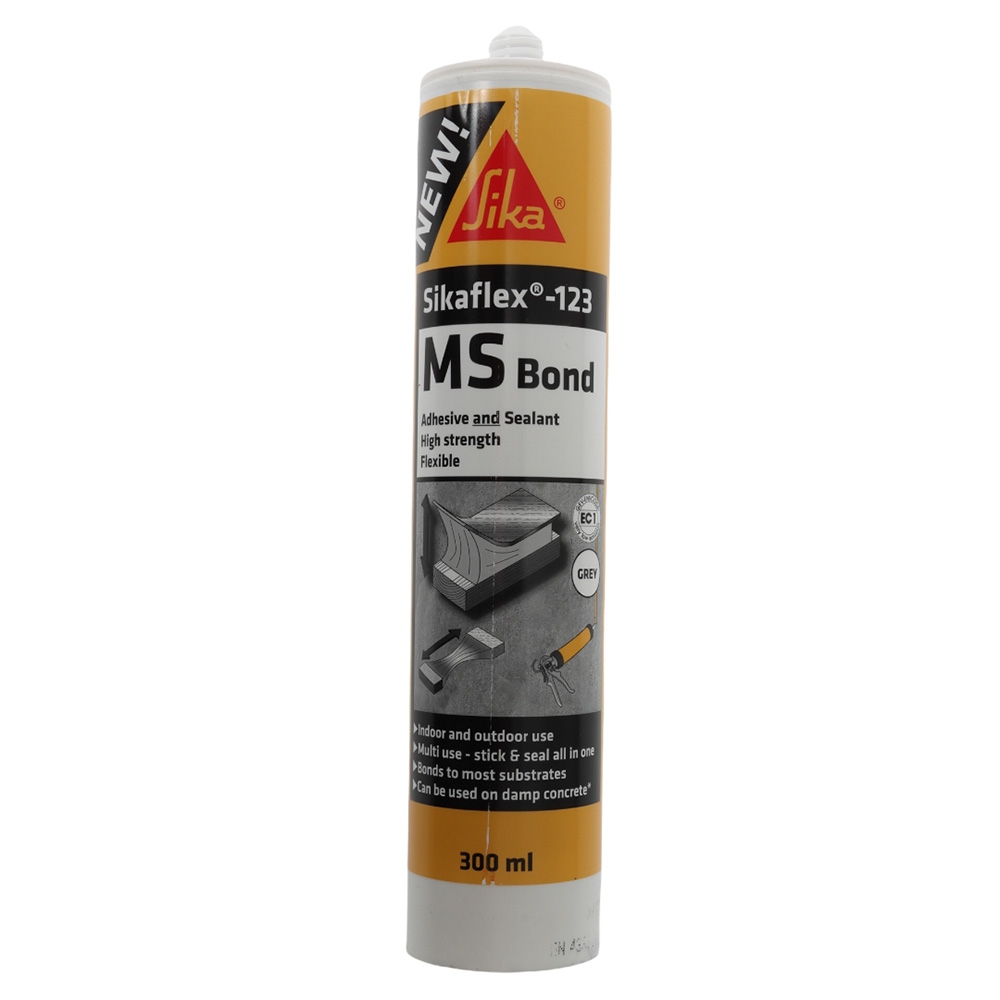Sikaflex-123 MS Bond Adhesive and Sealant 300ml Grey