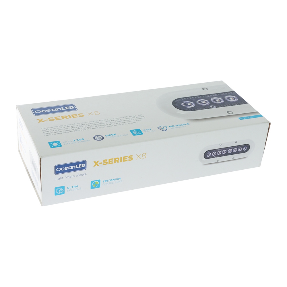 OceanLED X-Series X8 LED Underwater Light Midnight Blue 2900LM 9-32v