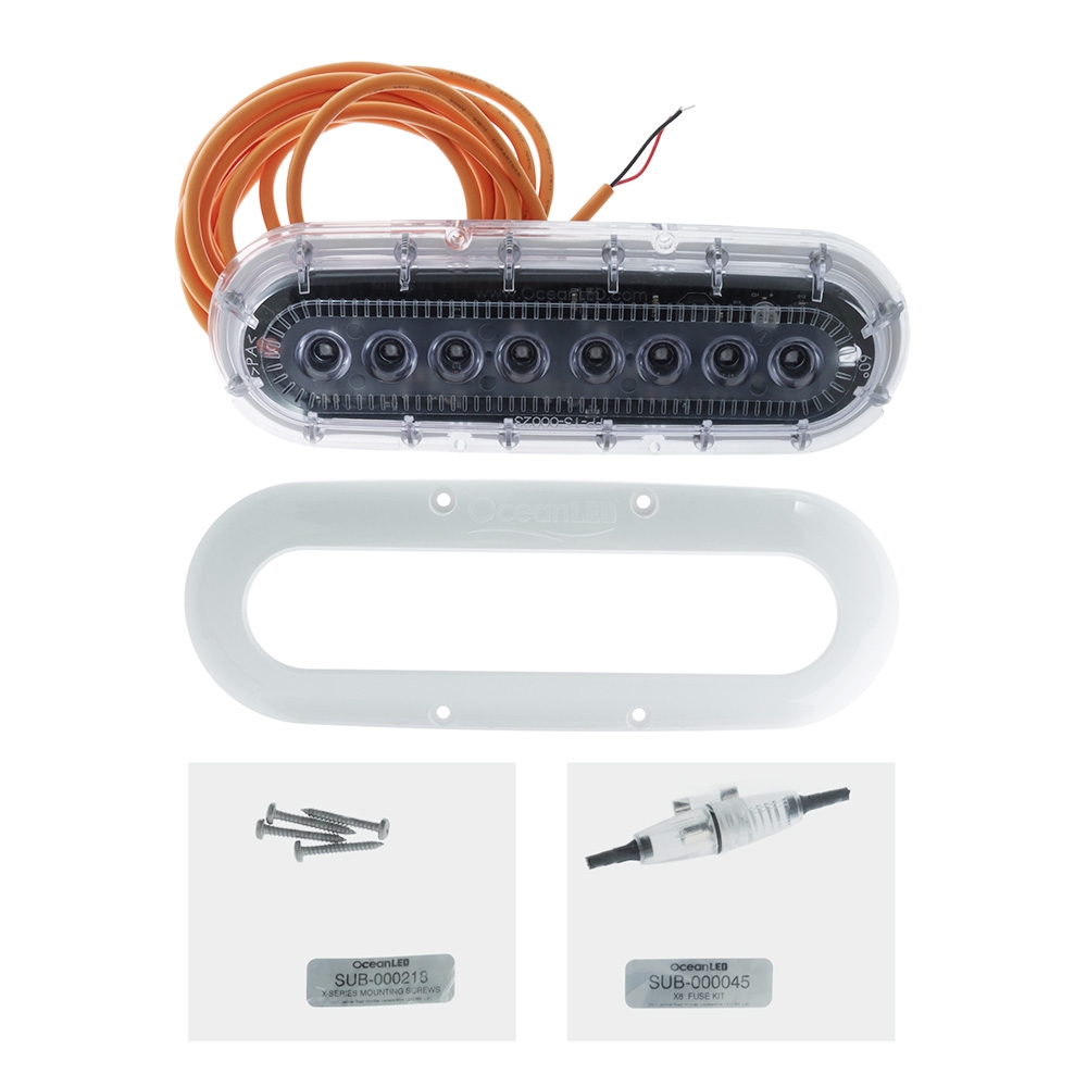 OceanLED X-Series X8 LED Underwater Light Midnight Blue 2900LM 9-32v