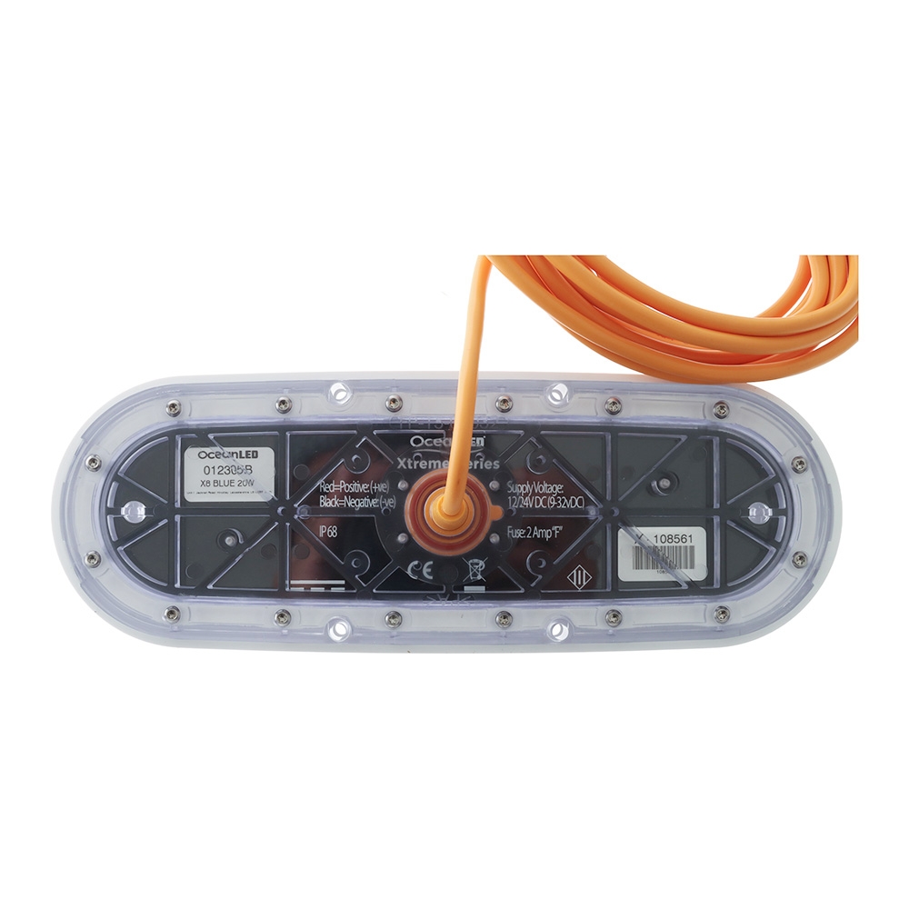 OceanLED X-Series X8 LED Underwater Light Midnight Blue 2900LM 9-32v