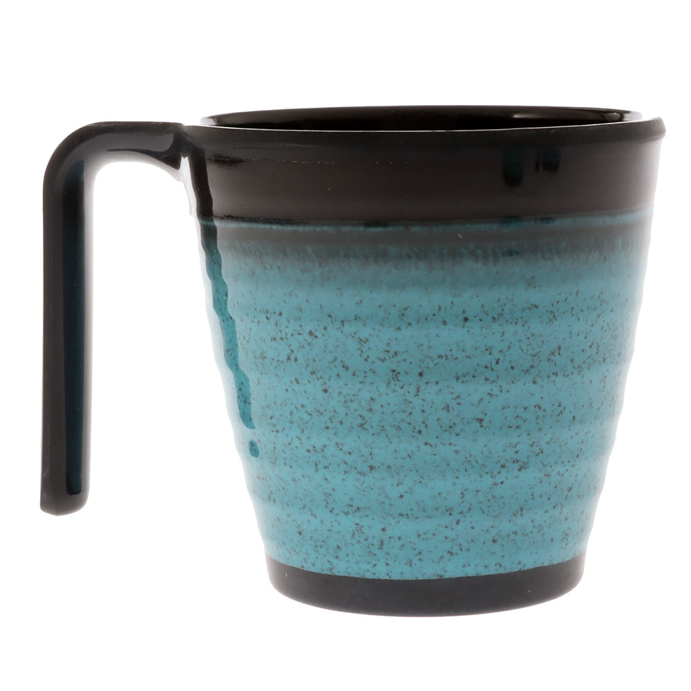 Granite Shatter-Resistant Melamine Stacking Cup Set Qty 4 Aqua