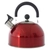 Stainless Steel Whistling Kettle with Foldable Handle 2.5L Red