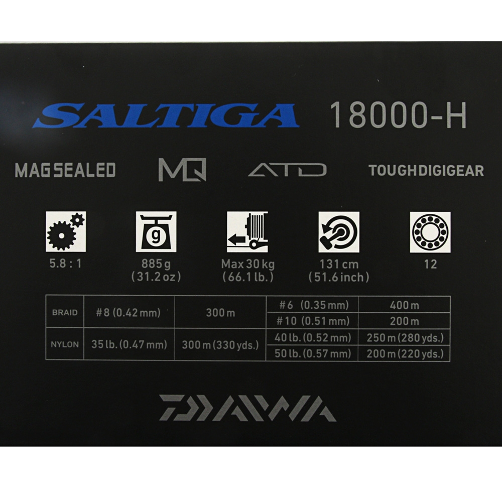 Daiwa Saltiga 18000-H Premium Spinning Reel