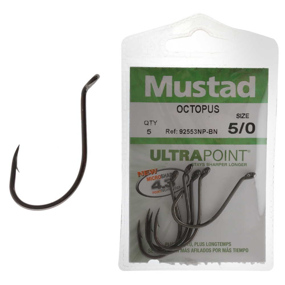 Mustad Ultrapoint Octopus Hooks 5/0 Qty 5