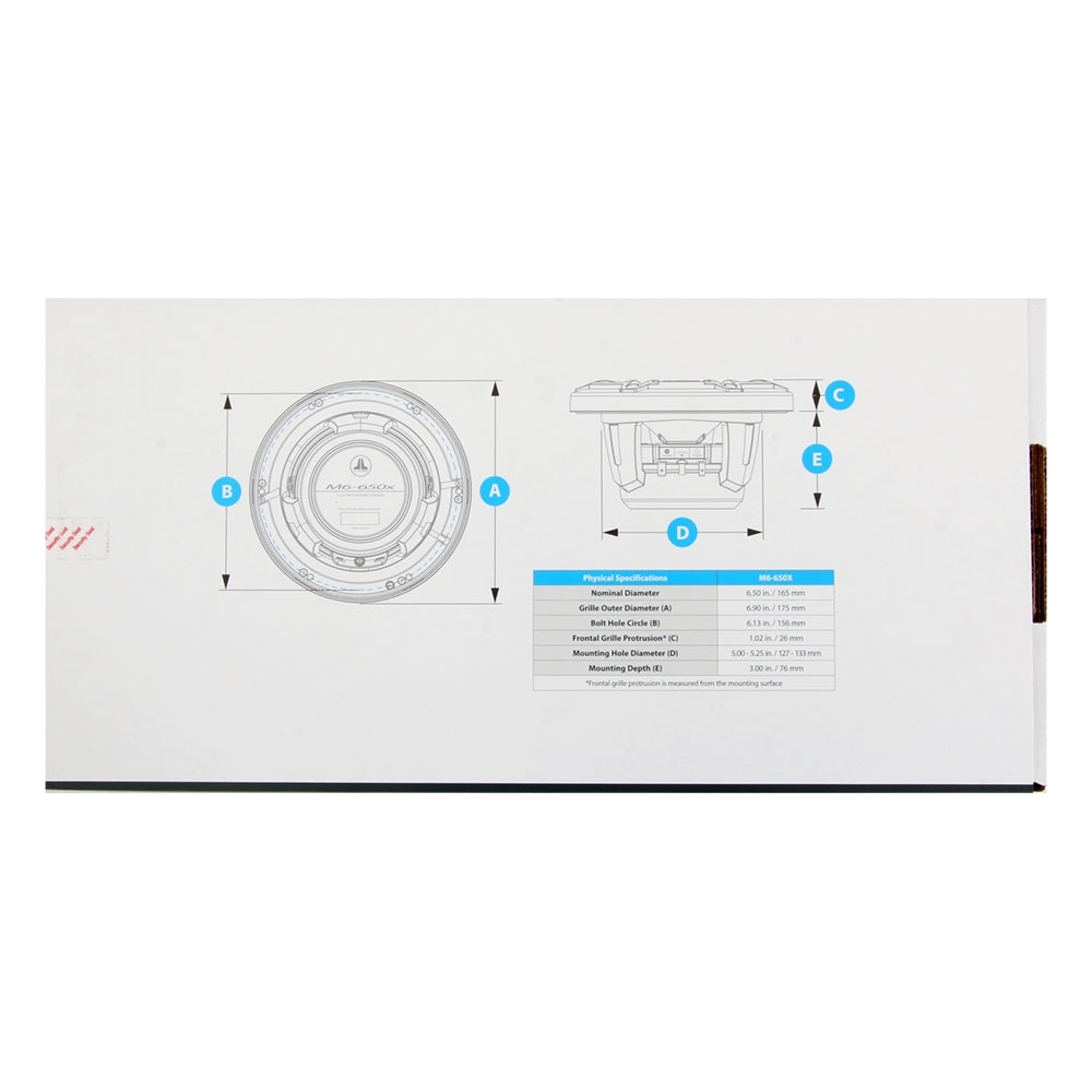 JL Audio M6-650X-S-GmTi 6.5in Marine Coaxial Speakers Gunmetal Trim Ring/Titanium Sport Grille