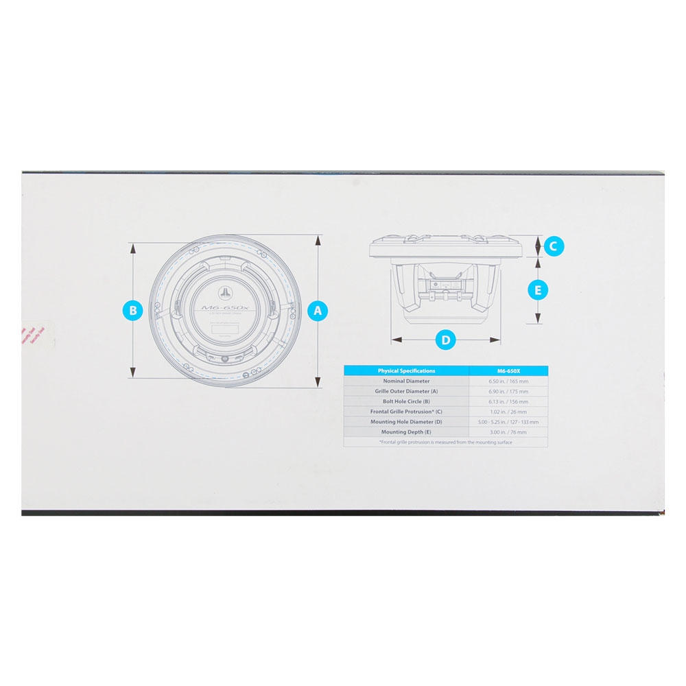 JL Audio M6-650X-S-GmTi-i 6.5in Marine Coaxial Speakers with Transflective LED Light Gunmetal Trim Ring/Titanium Sport Grille