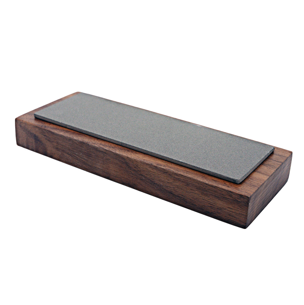 EZE-LAP Model 62 Diamond Stone Sharpener on Walnut Pedestal Fine Grit