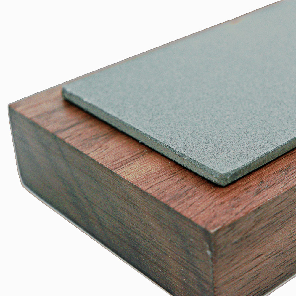 EZE-LAP Model 62 Diamond Stone Sharpener on Walnut Pedestal Fine Grit