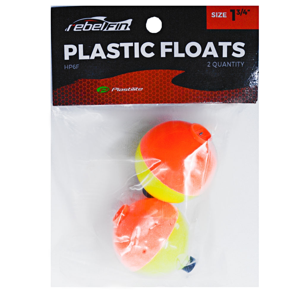 Plastilite Round Bobber Float Red/Yellow 1 3/4in Qty 2