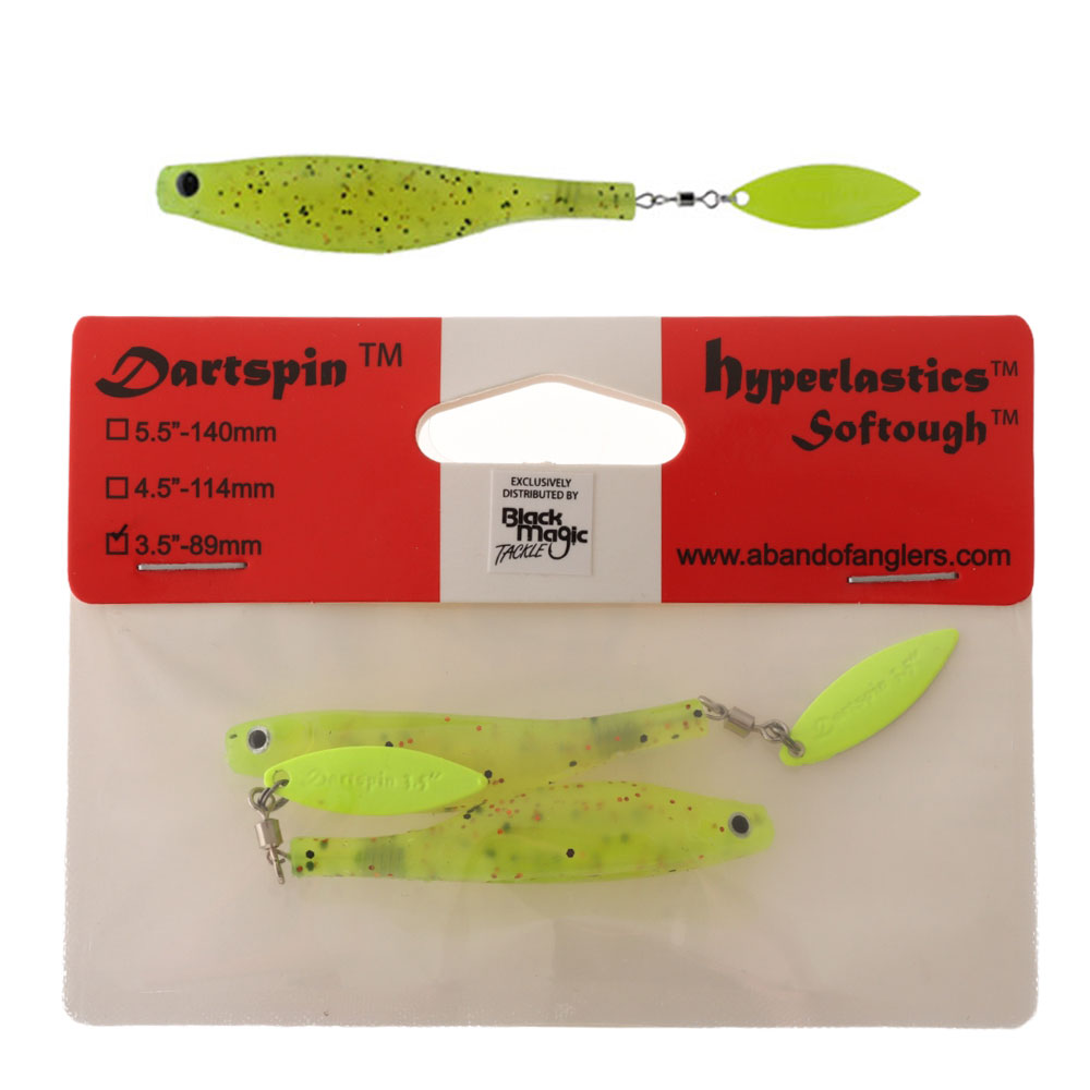 Black Magic Dartspin Soft Lure 3.5in Double Pepper