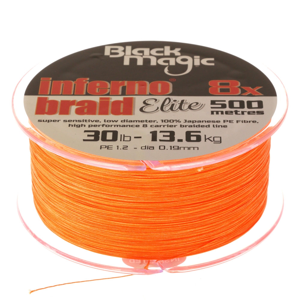 Black Magic Inferno Braid Elite 8x Hi-Viz Orange