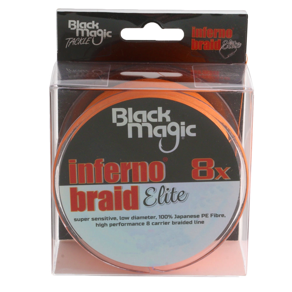 Black Magic Inferno Braid Elite 8x Hi-Viz Orange Black Magic Inferno Braid Elite 8x Hi-Viz Orange