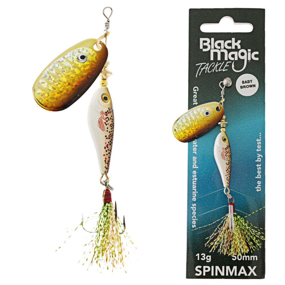 Black Magic Spinmax Spinner Lure 13g 50mm Baby Brown