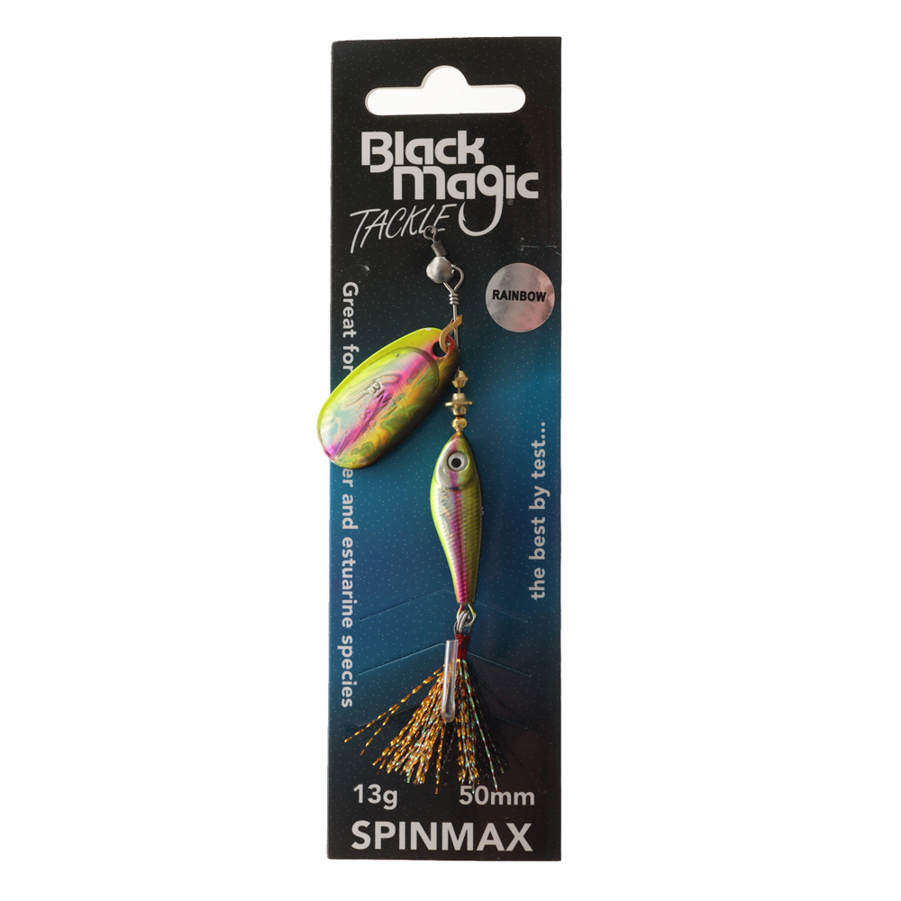 Black Magic Spinmax Spinner Lure 13g 50mm Rainbow