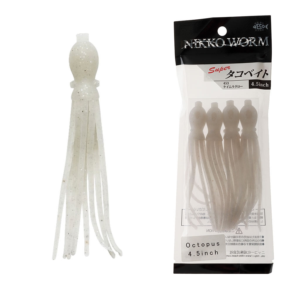 Nikko UV Soft Bait Octopus Skirt 114mm Qty 4 Glow