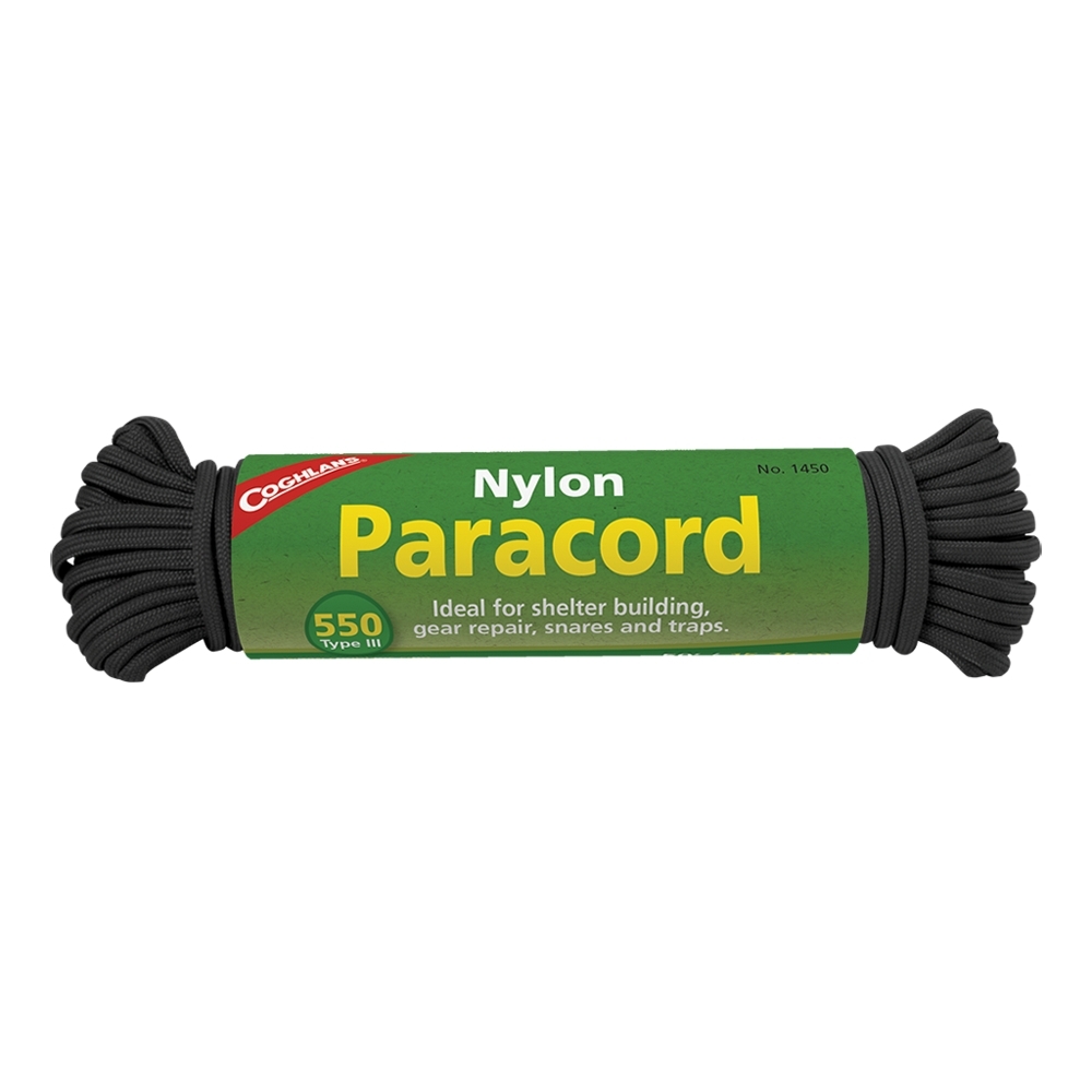 Coghlan's Nylon Paracord 15.24m Black