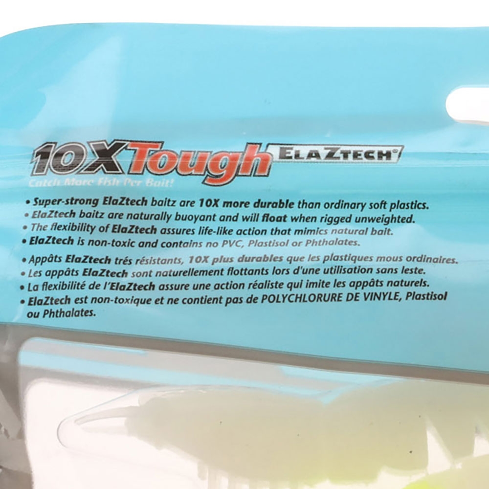 Z-Man Scented Shrimpz Soft Bait 8.8cm Glow/Chartreuse Unrigged