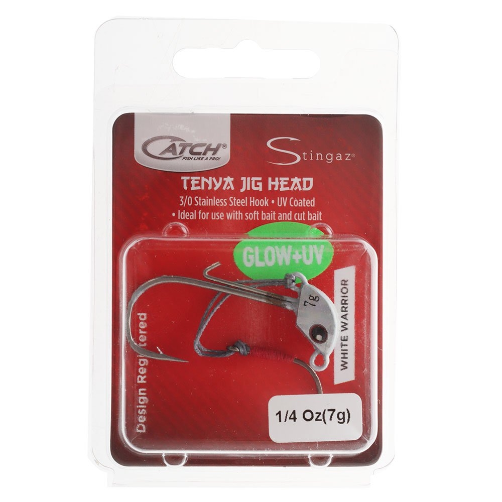 Catch Stingaz Tenya Gripper Jig Head 7g White Warrior