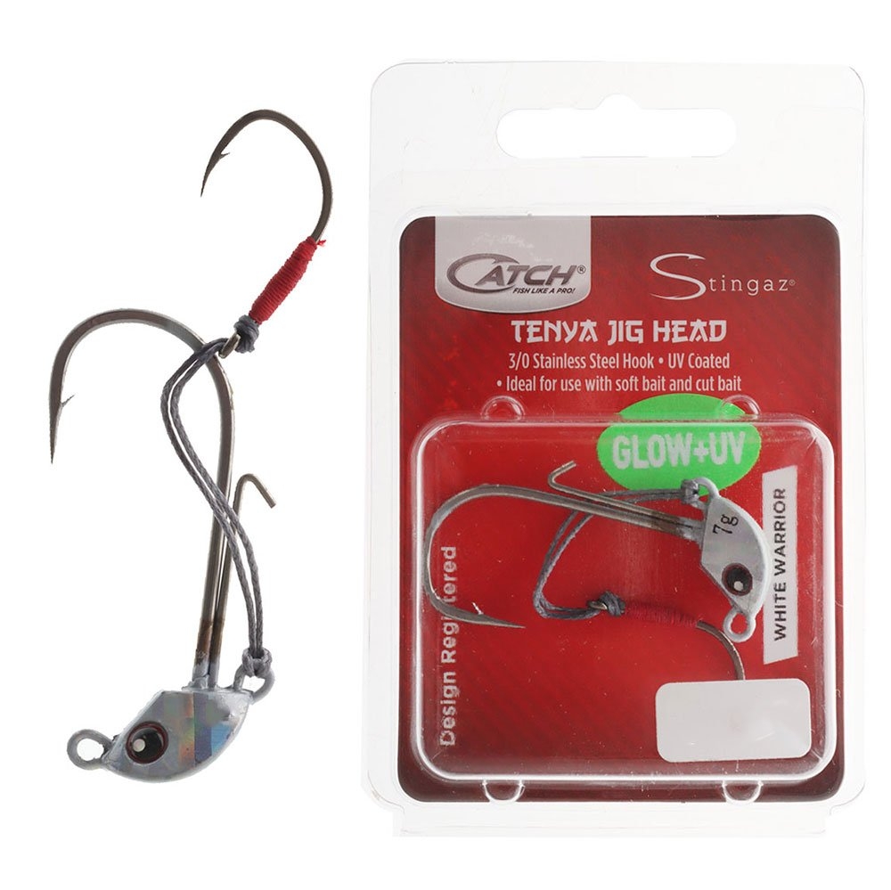 Catch Stingaz Tenya Gripper Jig Head 7g White Warrior
