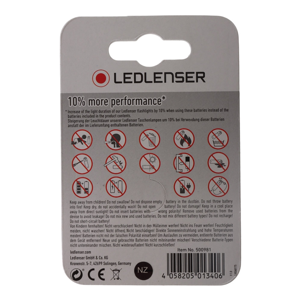 Ledlenser AAA Alkaline Batteries Qty 4