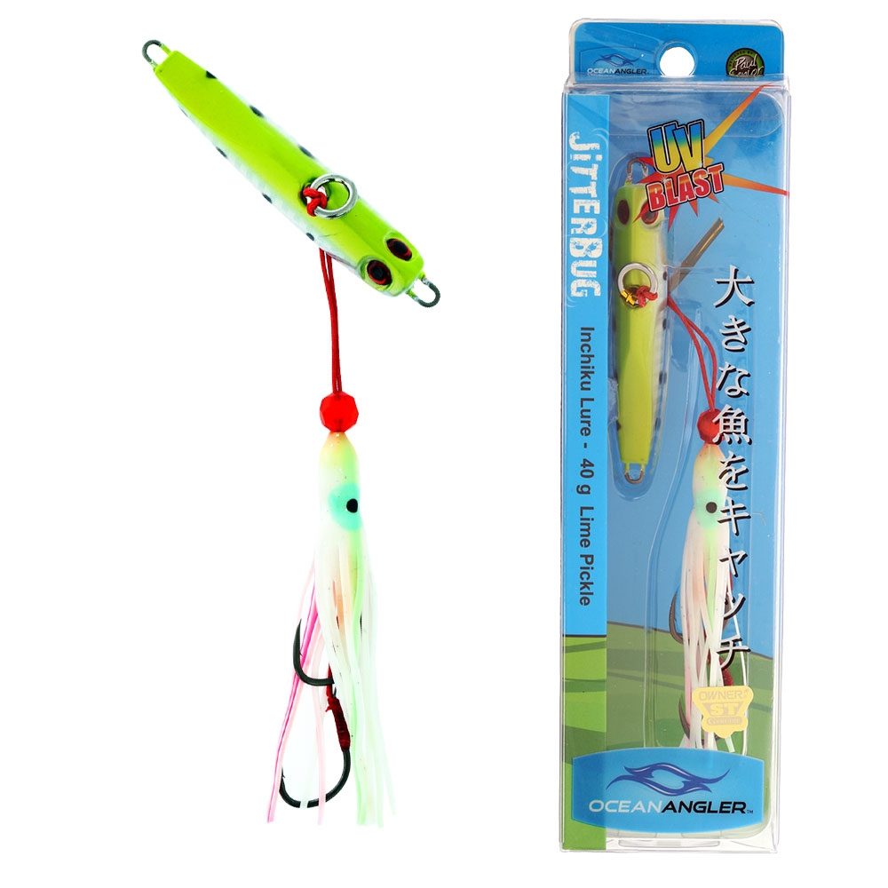 Ocean Angler Jitterbug Inchiku Lure 40g Lime Pickle