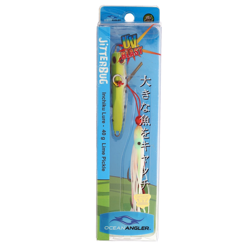 Ocean Angler Jitterbug Inchiku Lure 40g Lime Pickle