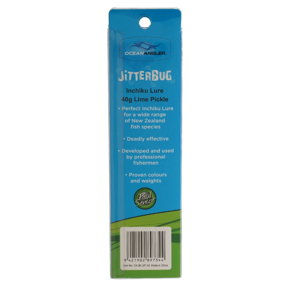 Ocean Angler Jitterbug Inchiku Lure 40g Lime Pickle
