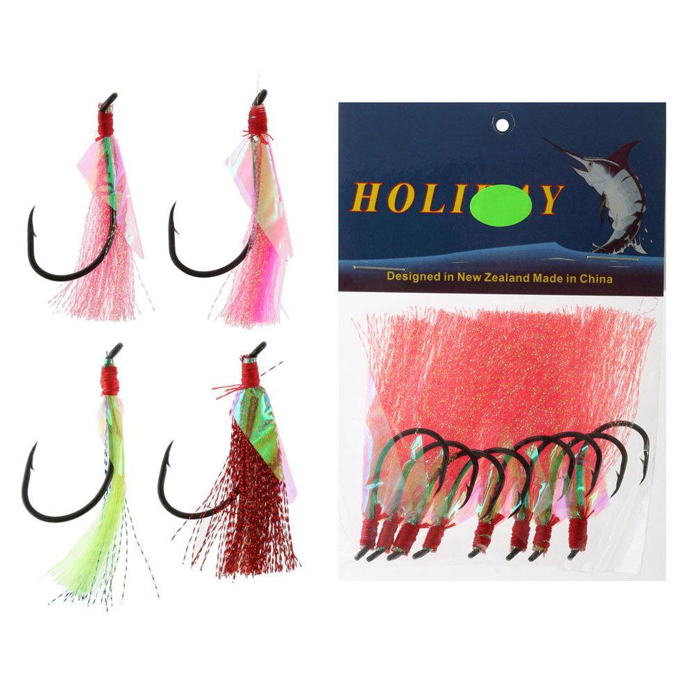 Holiday Flasher Beak Hooks 4/0 Qty 8