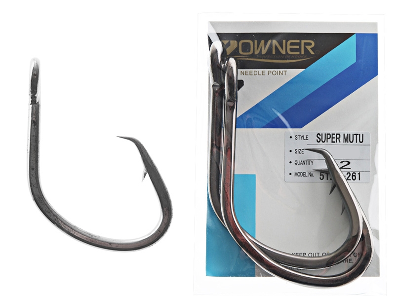 Owner Super Mutu Circle Hooks 16/0 Qty 2
