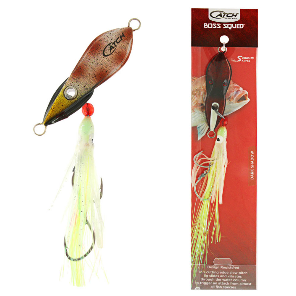 Catch Boss Squid Inchiku Jig 80g Dark Shadow