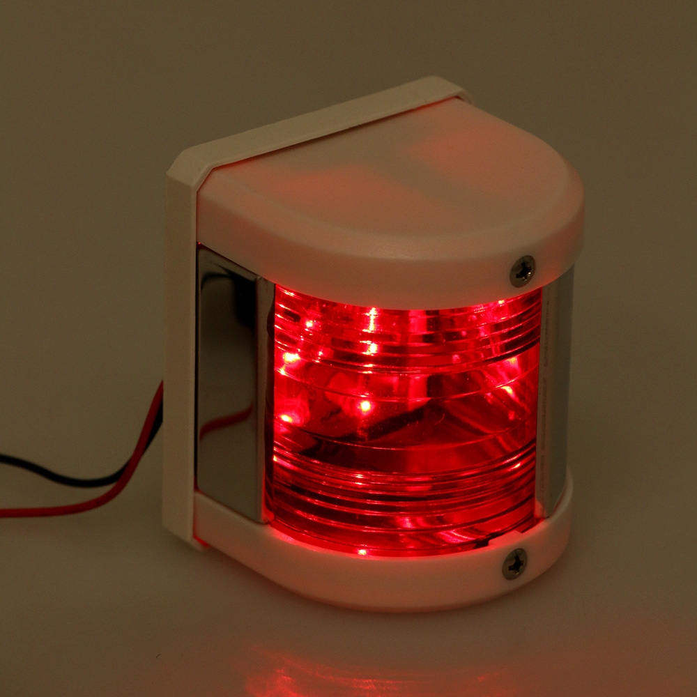 Waterproof LED Navigation Light 0.54W Red Port White