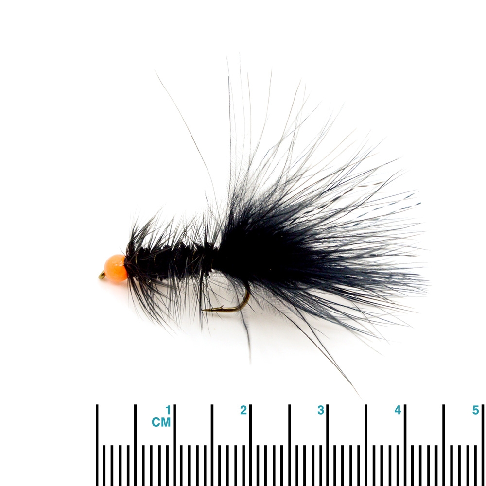 Manic Tackle Project FOB Woolly Bugger Fly Black #8 4cm
