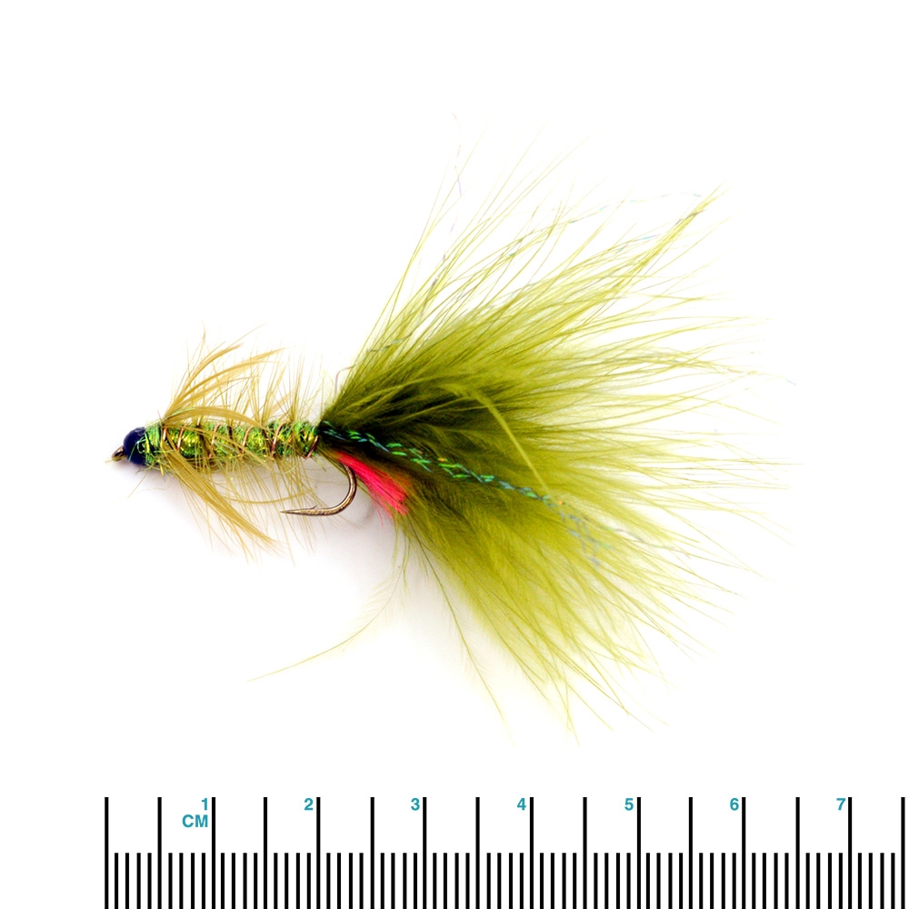 Manic Tackle Project Renes Skinny Bugger Fly Olive #8 6cm
