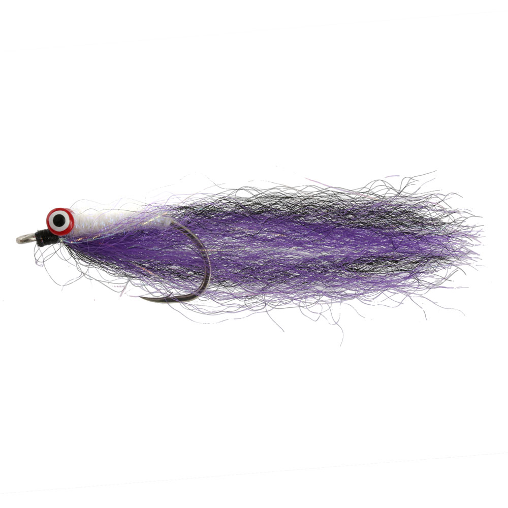 Manic Tackle Project Mega Minnow Fly Black/Purple 5/0 Single