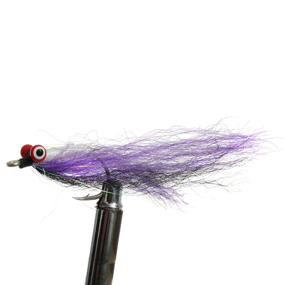 Manic Tackle Project Mega Minnow Fly Black/Purple 5/0 Single