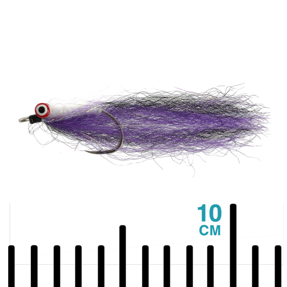 Manic Tackle Project Mega Minnow Fly Black/Purple 5/0 Single