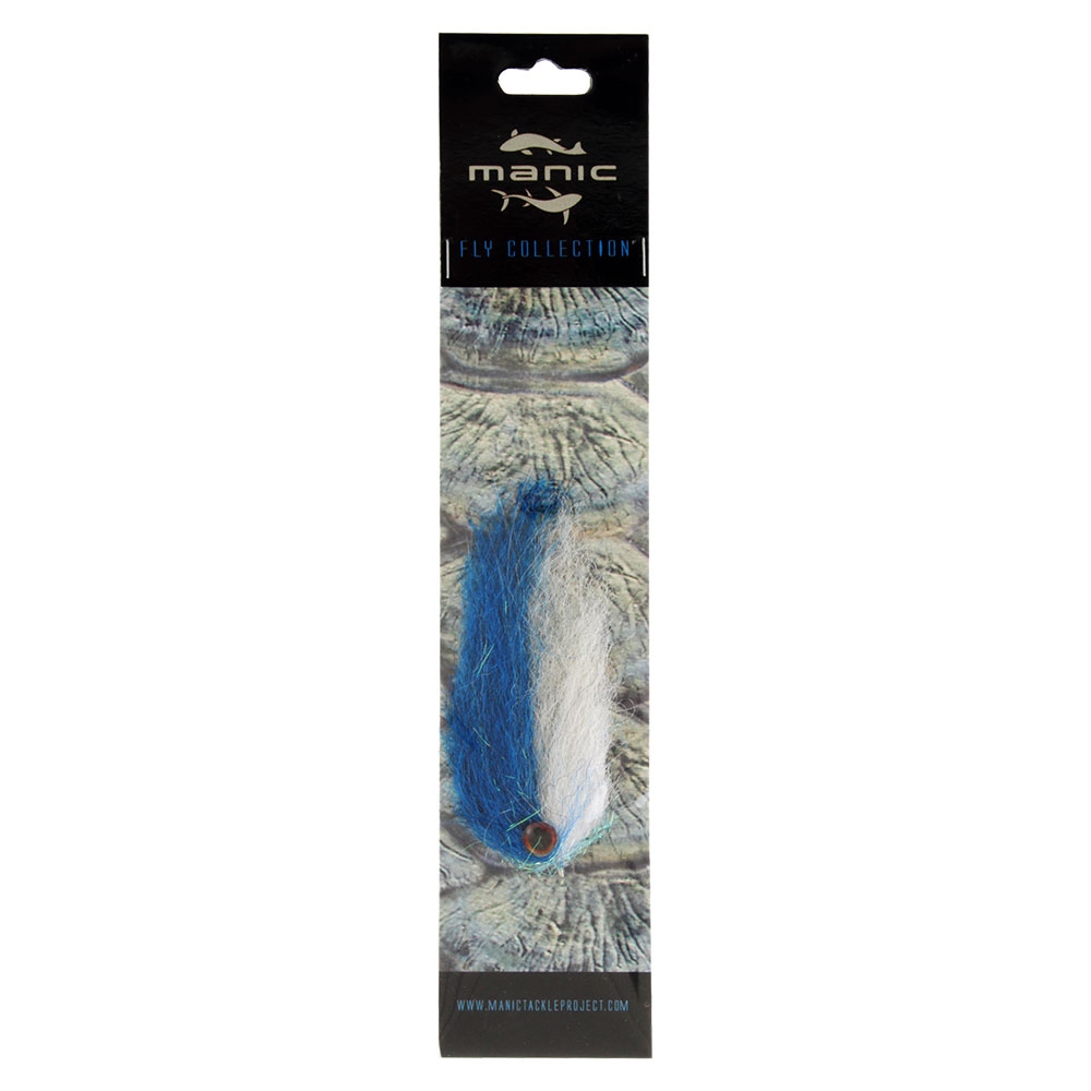 Manic Tackle Project Lucent Minnow Fly Blue/White 2/0 Single
